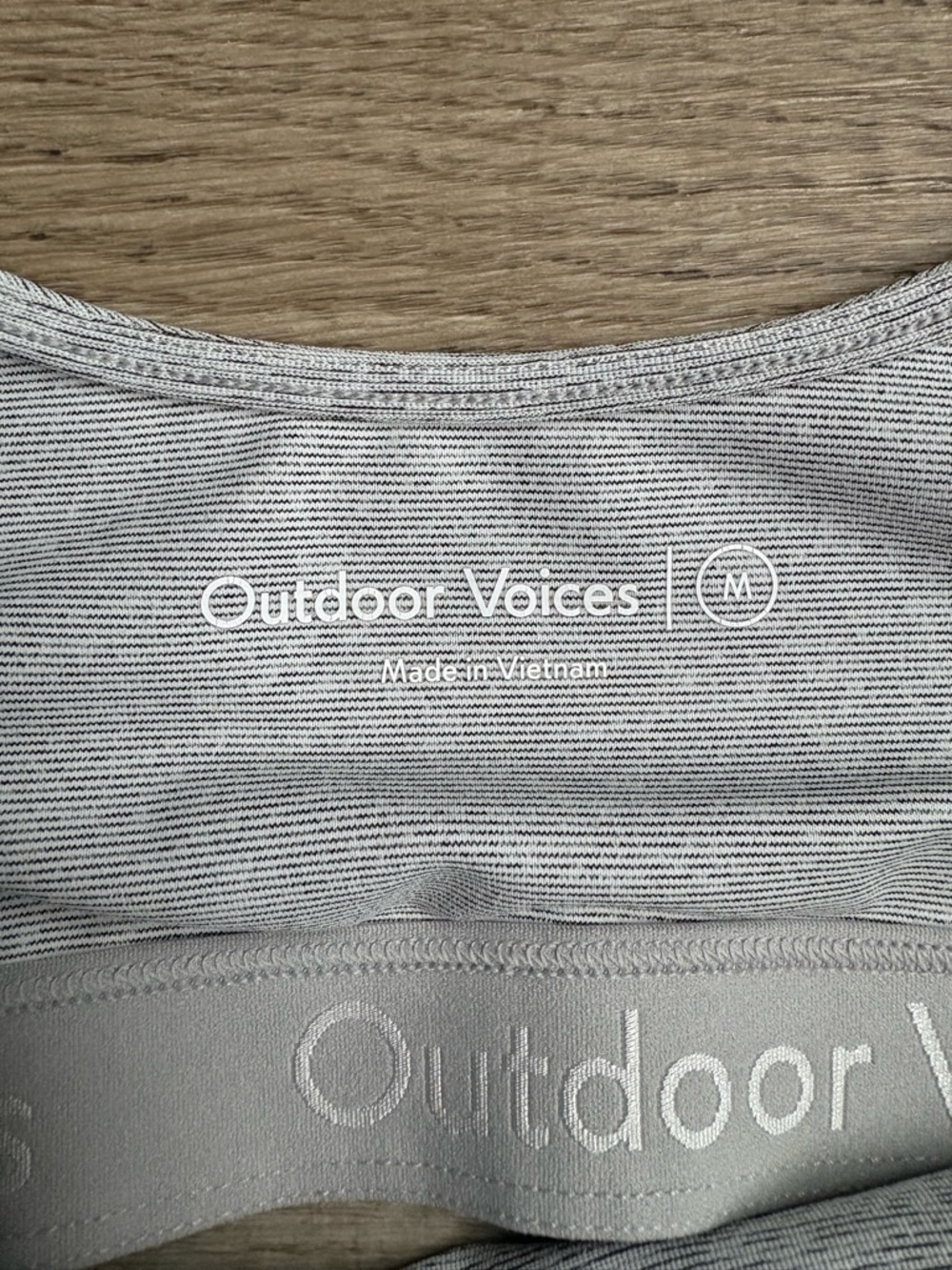 Outdoor Voices Double Time Mélange Sports Bra in Heathered Grey Sz Medium - Picture 5 of 5